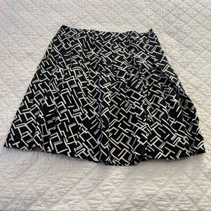Larry Levine linen blend geometric skirt 14